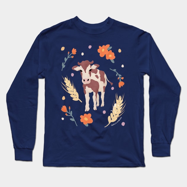 Baby Brown Holstein Calf Long Sleeve T-Shirt by Annelie